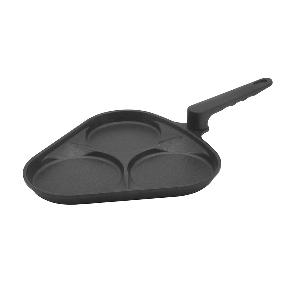 Nonstick Eggs Frying Pan, 3-Cup Grill Pan Divided Frying Pan for Breakfast,  Kitchen Decoration for Gas Stove & Induction Frying Pan with Comfortable