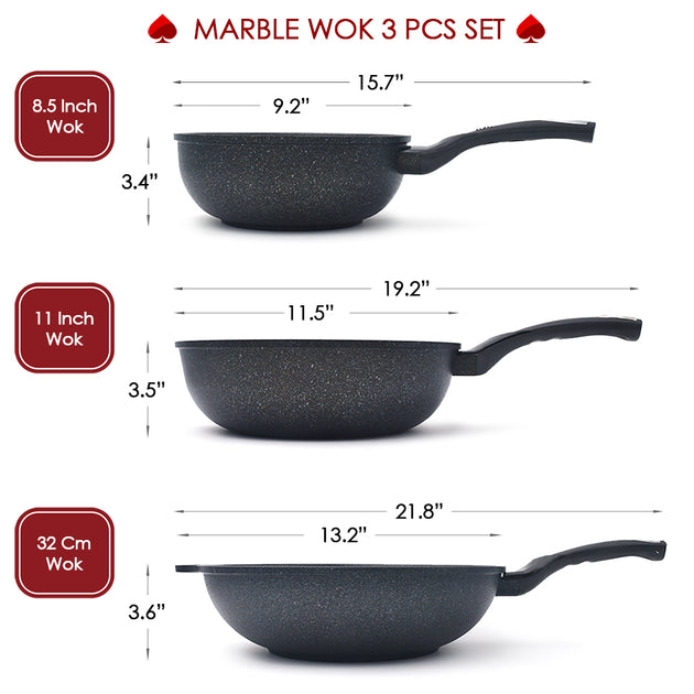 Marble Woks 3 PCS Set Bi Ace Cook