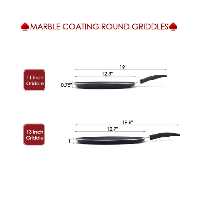 Marble Coating Round Griddle – Bi Ace Cook