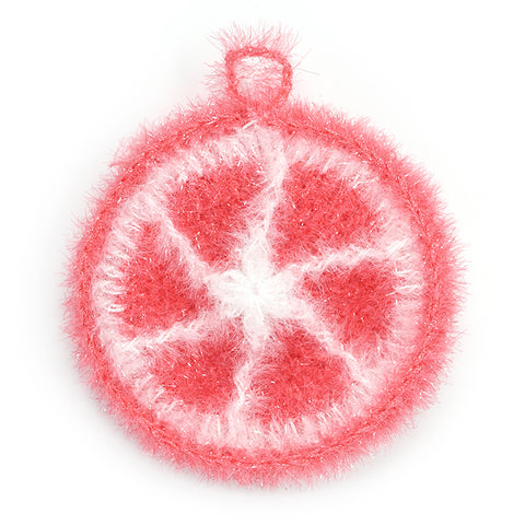 Fun Dish Reusable No Odor Crochet Scrubber Citrus Design