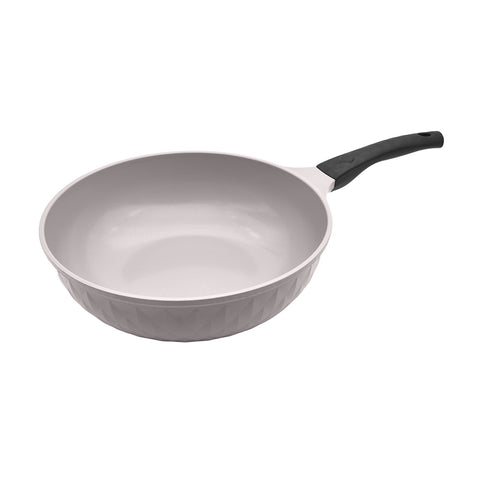 Formal Gray Healthy Nonstick Ceramic 2 Pcs Frying Pan & Wok Set