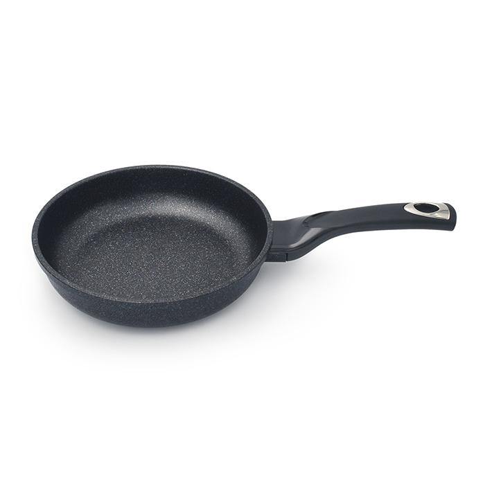 Cook N Home Nonstick Marble Coating Saute Fry Pan with lid, 12