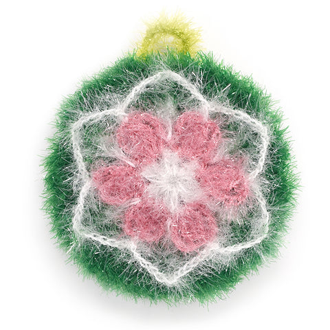 Fun Dish Reusable No Odor Crochet Scrubber Flower Design