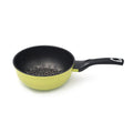 8 Inch Green 3D Coating High Quality Aluminum Frying Wok Pan