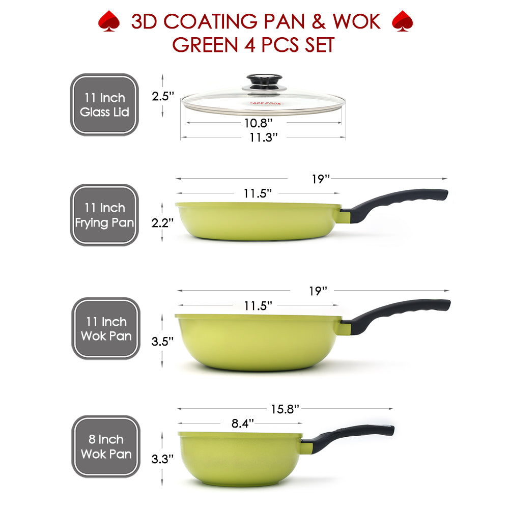 Marble Coating Two Handles Jumbo Wok Pans – Bi Ace Cook