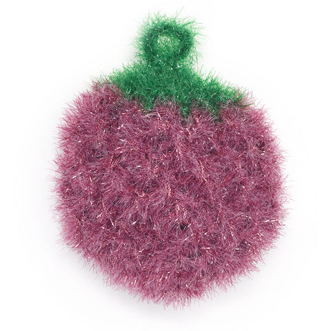 Fun Dish Reusable No Odor Crochet Scrubber Strawberry Design