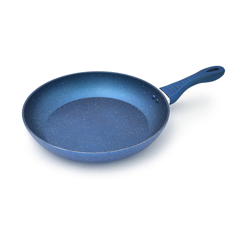 HLAFRG 8 Inch Nonstick Frying Pan with Lid,Blue Marble Die-cast Skillet,  Stone-Derived Coating,APEO & PFOA Free, with Soft-touch Ergonomic  Handle,Oven