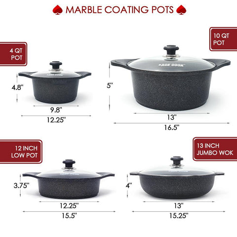 Marble Pots & Lids – Bi Ace Cook