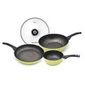 3D Pan & Wok Green 4 PCS Set