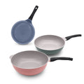 Healthy Nonstick Ceramic 3 Pcs Woks Set